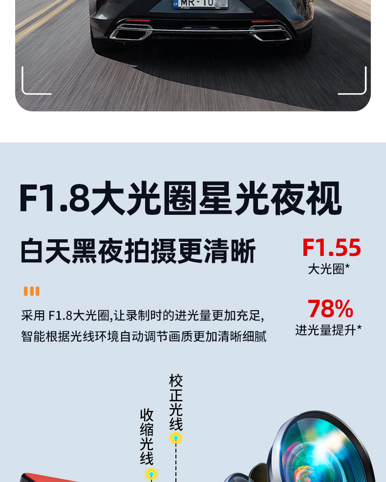 4K Ultra-Clear Driving Recorder, New Model with Wifi Connectivity, Starlight Night Vision, Intelligent Loop Recording, Automatic Coverage