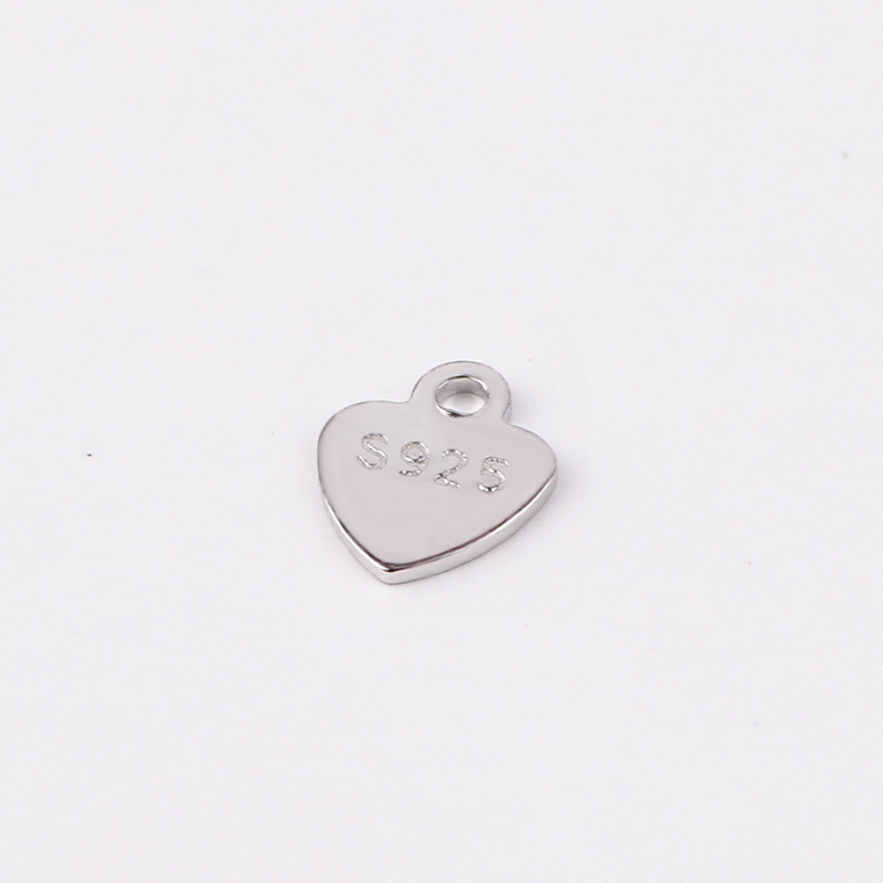 S925 plata pequeña tarjeta de amor colgante DIY pulsera colgante collar extensión de cadena tarjeta de cola amor diy accesorios de joyería colgante