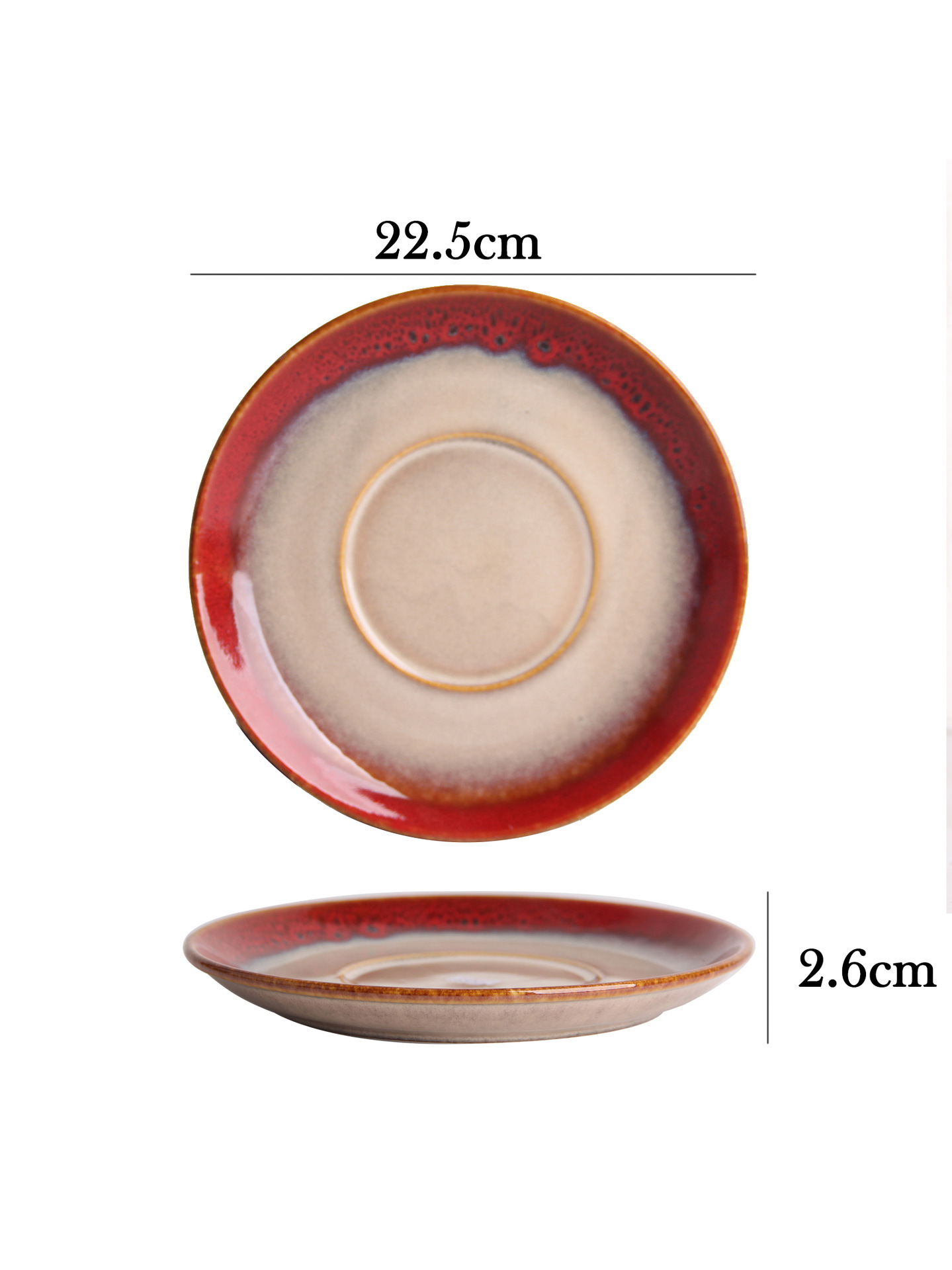 Serie de miel de estilo japonés plato de cerámica para el hogar Hotel plato de fruta personalizado plato de postre plato de carne occidental plato de pescado plato plano