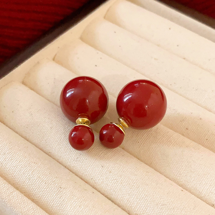 Pendientes franceses retro con lazo, aguja de plata 925, diseño elegante y dulce, estilo lujo ligero