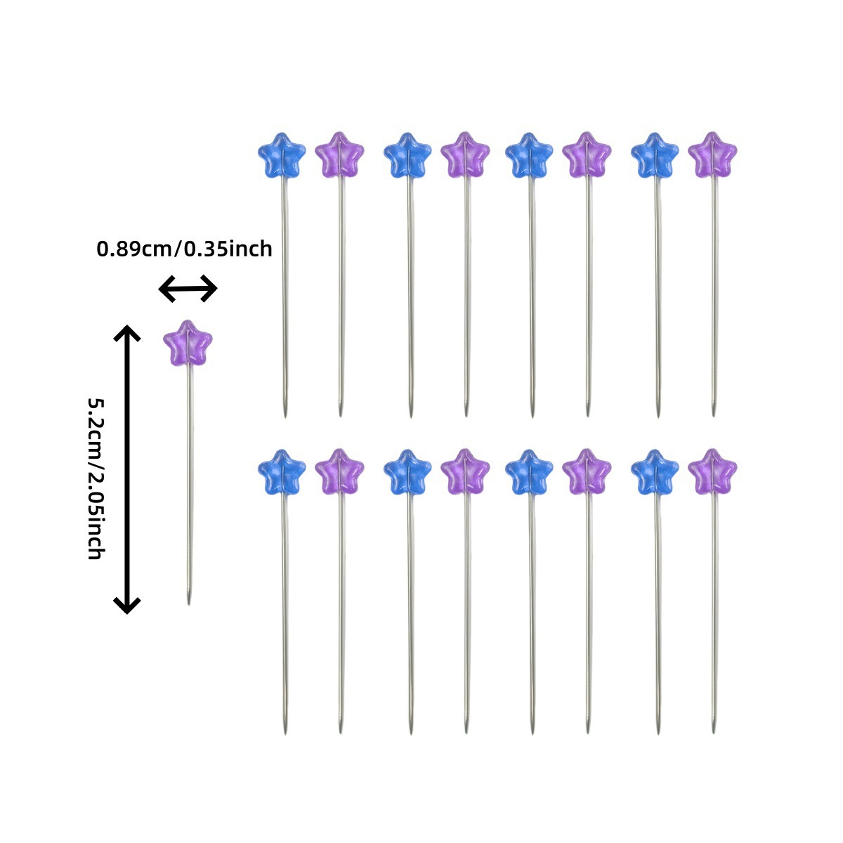 Suministro transfronterizo color transparente estrella de cinco puntas tridimensional alfiler DIY joyería hecha a mano flor regalo decoración aguja fija