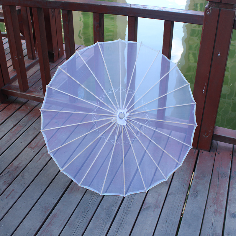 Photography transparent silk dance parasol qipao fashion show performance props ancient style square dance flower parasol Hanfu oil paper parasol