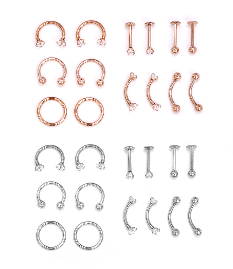 Labret piercing jewelry detail image