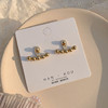 Advanced silver needle, summer earrings, silver 925 sample, high-end