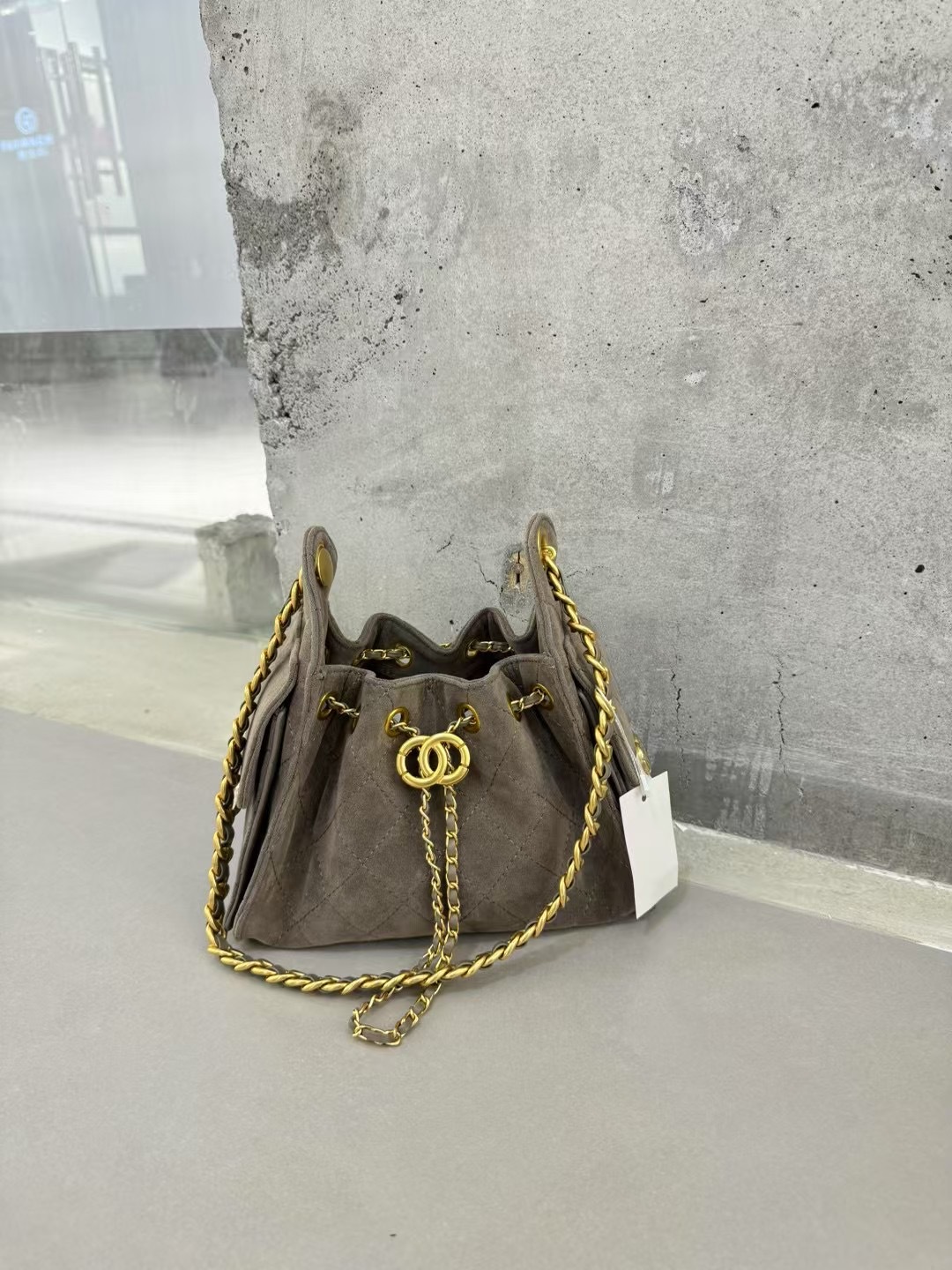 Cuero genuino esmerilado cadena de diamond bolso para mujeres pequeñas bolsas de balde de estilo medieval bolsas de hombro de seda bolsas de brazo