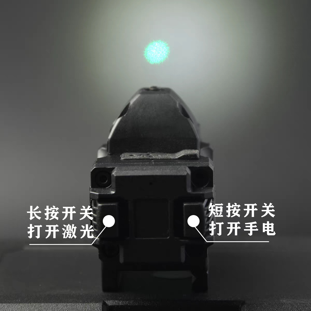 Lámpara infrarroja colgante de metal táctica 2 en 1 retrocesible 800 lumen riel de guía general LED linterna de luz intensa