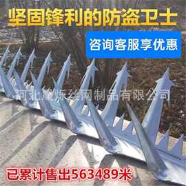 阳台防猫刺爬钉围栏围墙铁防盗爬钉不锈钢围栏庭院防攀爬刺钉批发