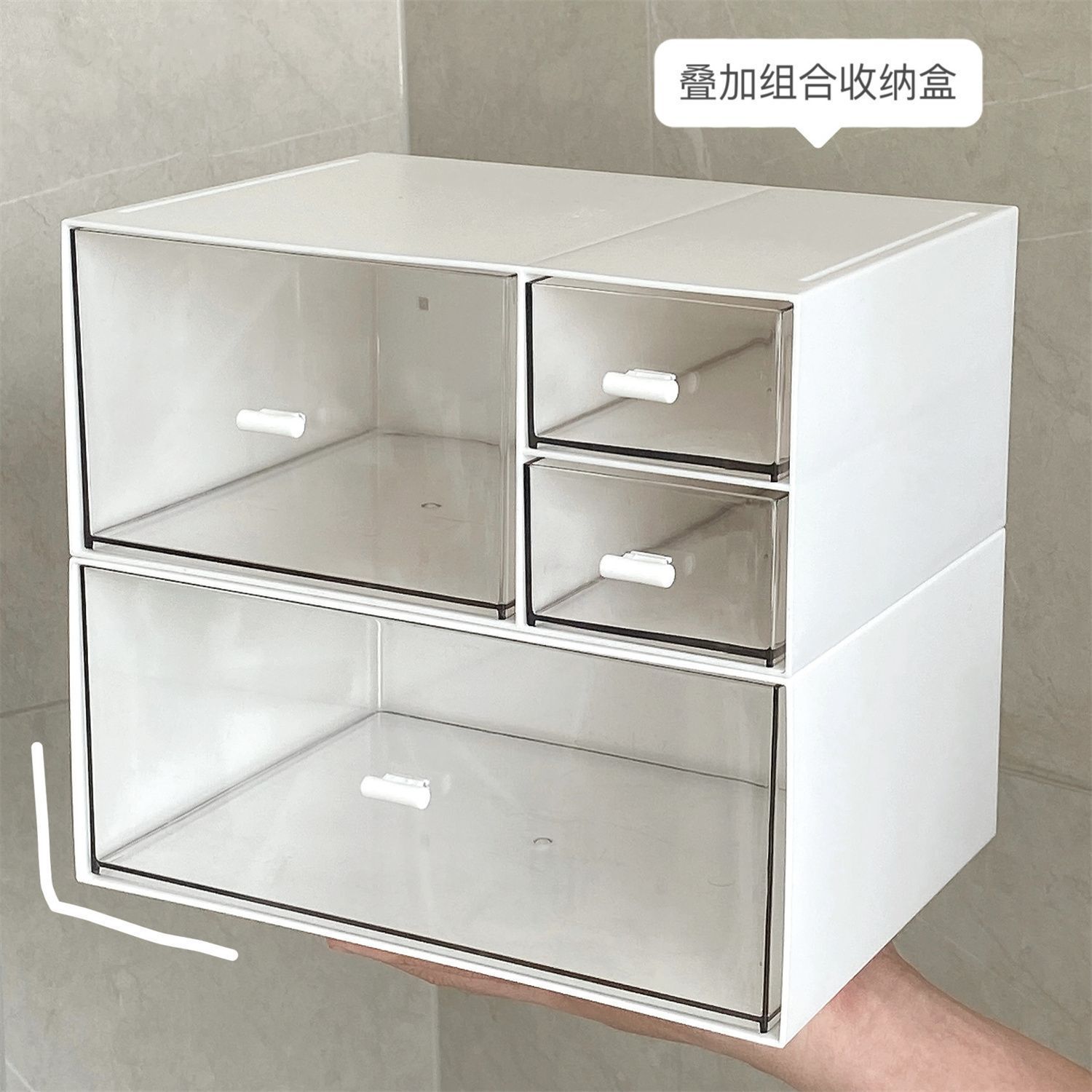 Desktop Drawer Drawer Storage Box Student Stationery Cosmetics Office Transparent Desk Acrylic Storage Rack