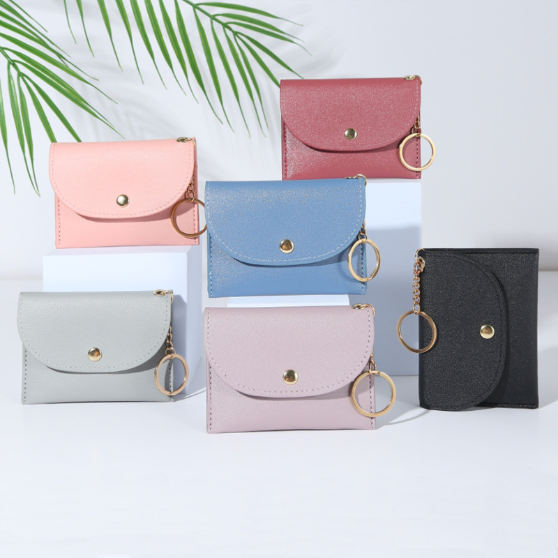 2022 New Envelope Card Bag Women's Wallet Simple Fashion Classic Solid Color Zipper Coin Purse Women ins