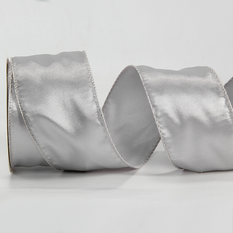 Satín transfronterizo con coronas de flores y arcos decoraciones navideñas cintas engrosadas fabricantes al por mayor