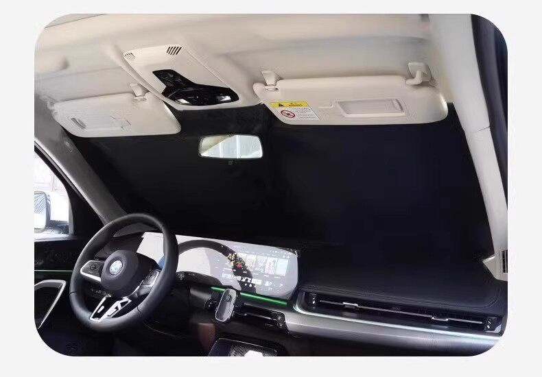 Car sunshade for the front windshield, sun protection, heat insulation, sunshade umbrella, full car blackout curtain, titanium silver new model