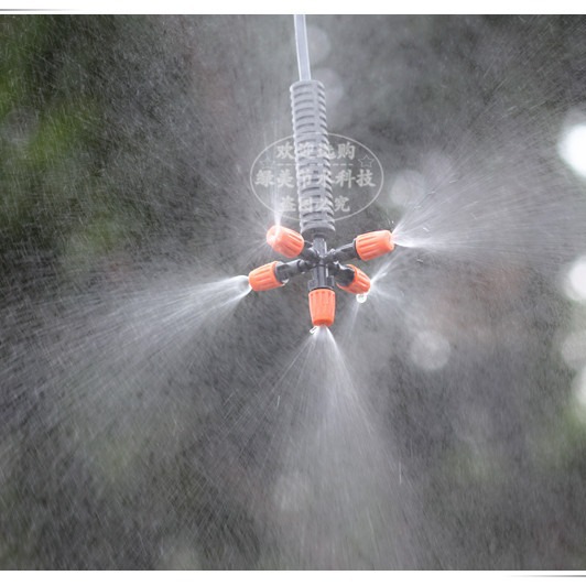 6mm viejo naranja cinco exportaciones ajustable atomización micro boquilla invernadero balcón maceta enfriamiento humidificación se puede cerrar