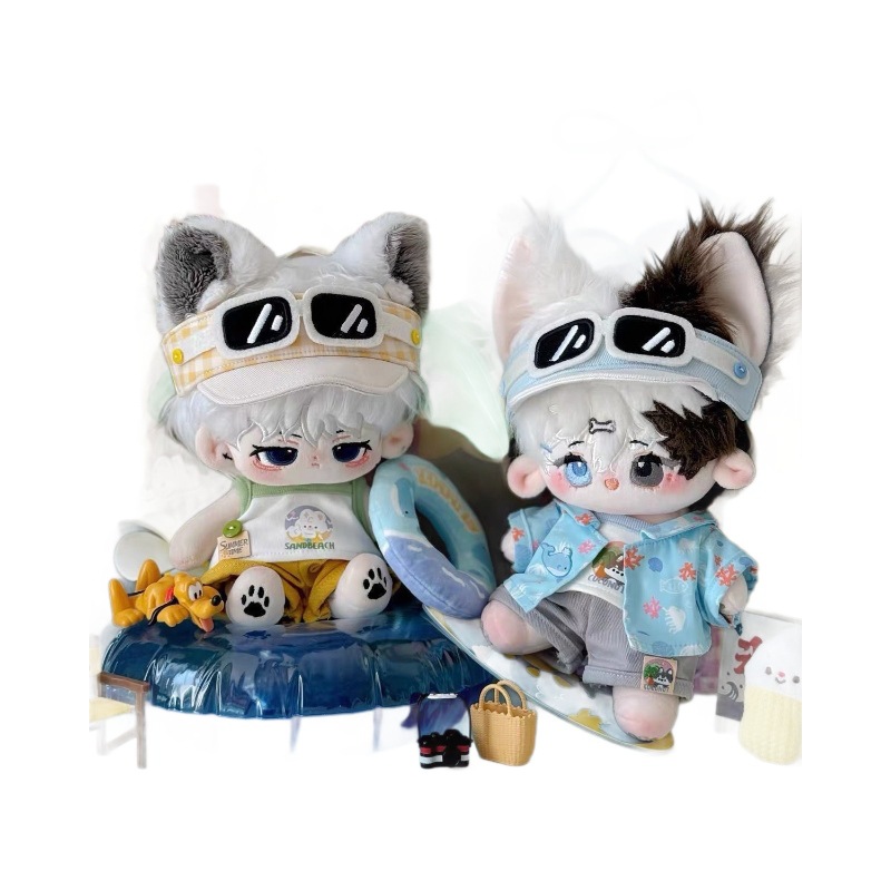 와복 20cm 코코넛 모름섬 면화 인형 귀여운 옷 교환 세트 인형 교환 피규어