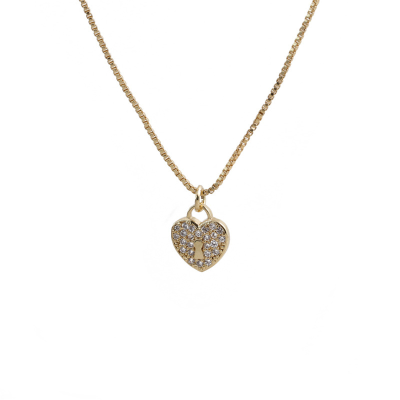 Fashion Heart-shaped Devil Eyes Zircon Pendant Necklace