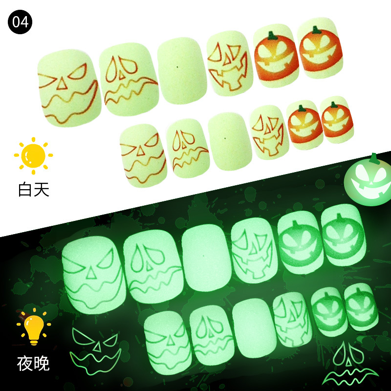 Luz de uñas para niños Una pieza de Halloween en forma de tira en caja fábrica de uñas portátil al por mayor