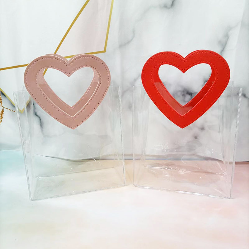 En stock bolso transparente ins estilo boda caramelo bolsa de regalo PVC bolsa de regalo de plástico LOGO