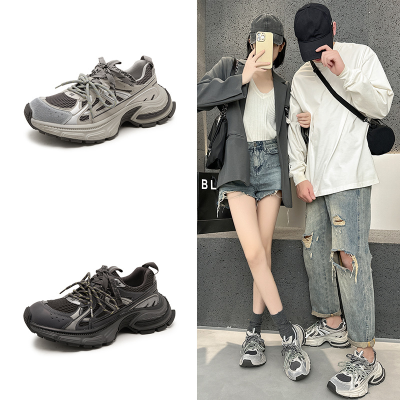 Paris Thick-Soled Retro Dad Shoes Winter Men's Shoes 2025 New Fashion Versatile Comfortable Height-Increasing Casual Sneakers Paris Thick-Soled Retro Dad Shoes Winter Men's Shoes 2025 New Fashion Versatile Comfortable Height-Increasing Casual Sneakers