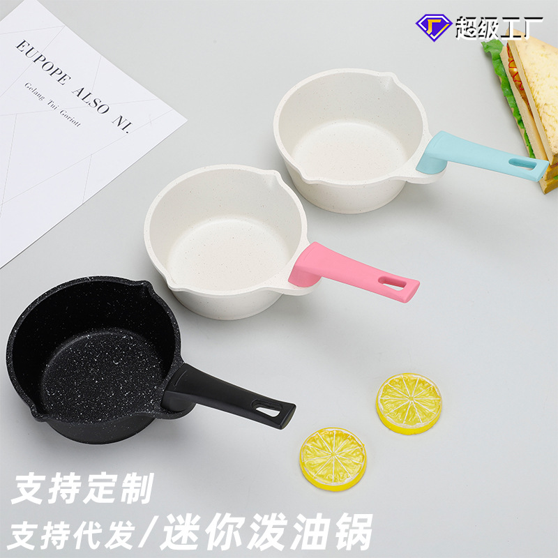 Nuevo tipo de aceite caliente de cocina de grano mini artefacto de aceite de arroz rociante de piedra de arroz de grano especial de cocina de grano de grano de mango de madera