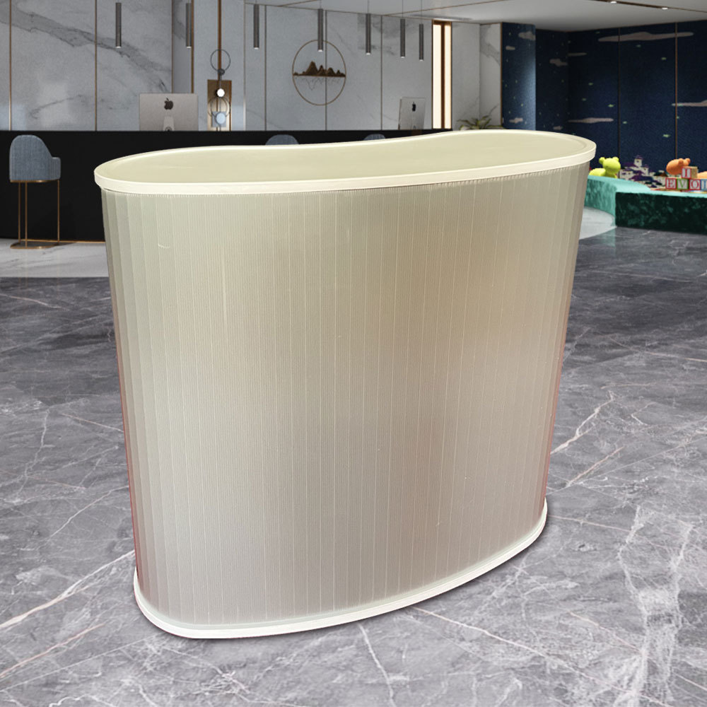 Mesa de Promoción de Tablero Hueco de Fábrica de Shanghái, Mesa de Exhibición de Plástico Curva y Recta Plegable y Portátil, Stand de Recepción Inmobiliaria image 13