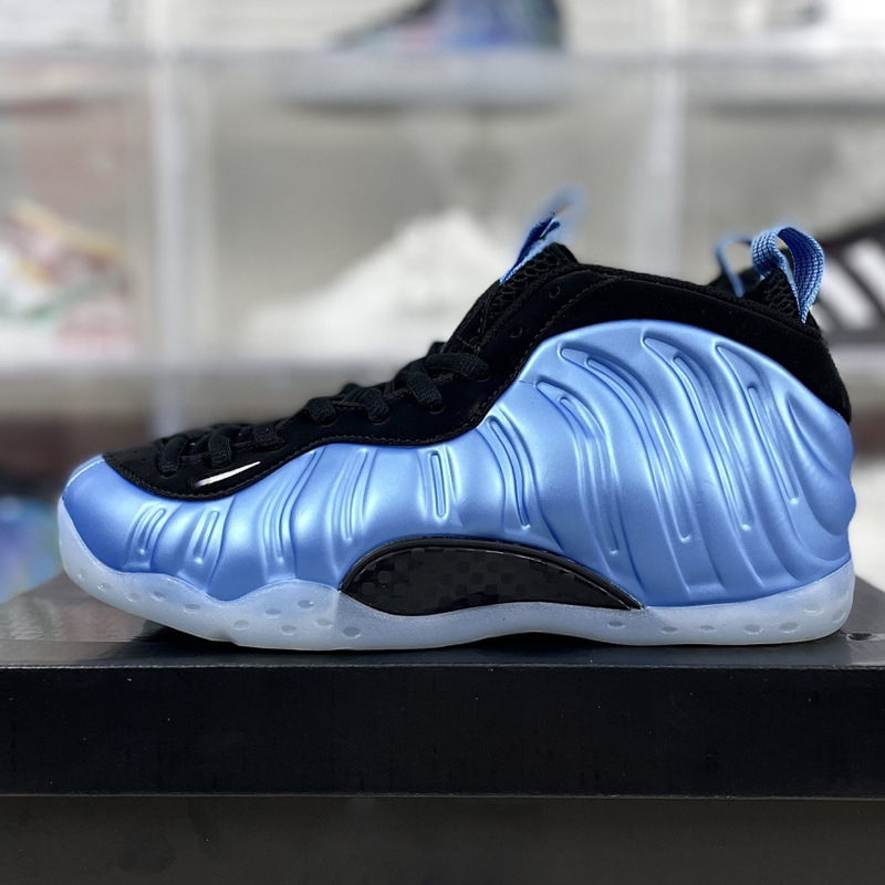 ピュアオリジナル Foamposite One ハーダウェイ シグネチャー スプレー フォーム ミッドトップ スポーツ バスケットボール シューズ ピュア ホワイト アイス ブルー ギャラクシー スプレー|undefined