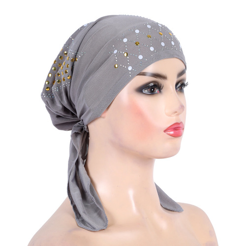 African popular hot colored film ear hat Baotou turban Arabic hat wholesale H089