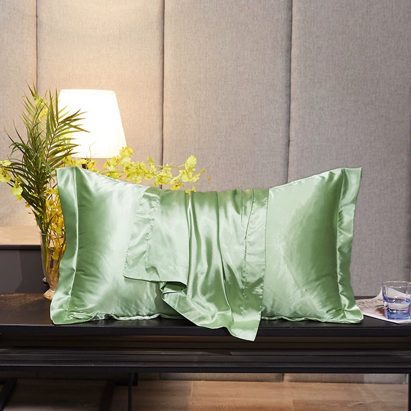 Double-sided silk pillowcase, 48×74 cm, reversible floral patterns (multiple colors)