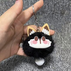 新しい模造レッキスウサギの毛皮の小さなギフトベルラッキーキャットペンダントかわいいぬいぐるみペンダント車のキーホルダーバッグペンダント