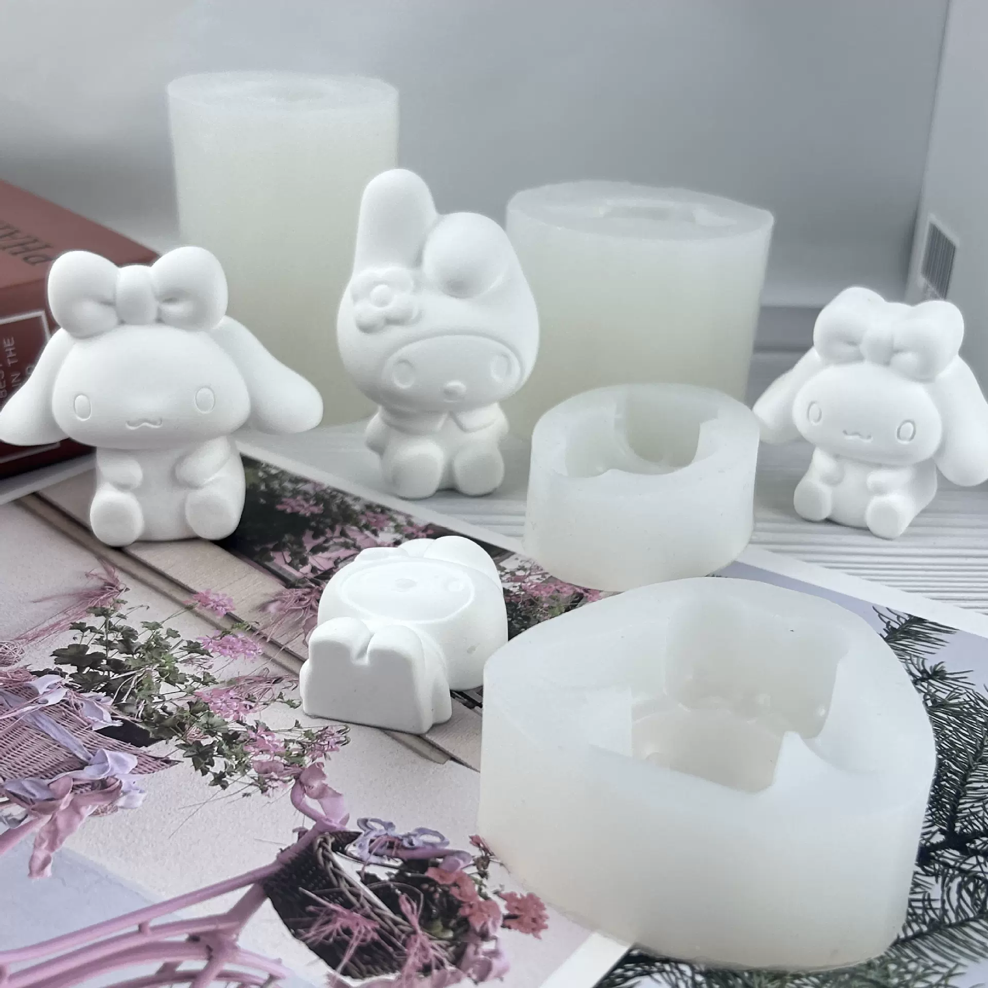美多多2D/3D玉桂狗美乐蒂硅胶模具手工diy卡通香薰石膏手工皂蜡烛