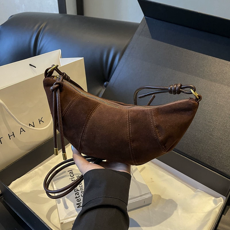 Модная сумка-круассан с леопардовым принтом, нишевая модная ретро-эстетичная сумка подмышки, новинка 2025 года, женская сумка через плечо на одно плечо