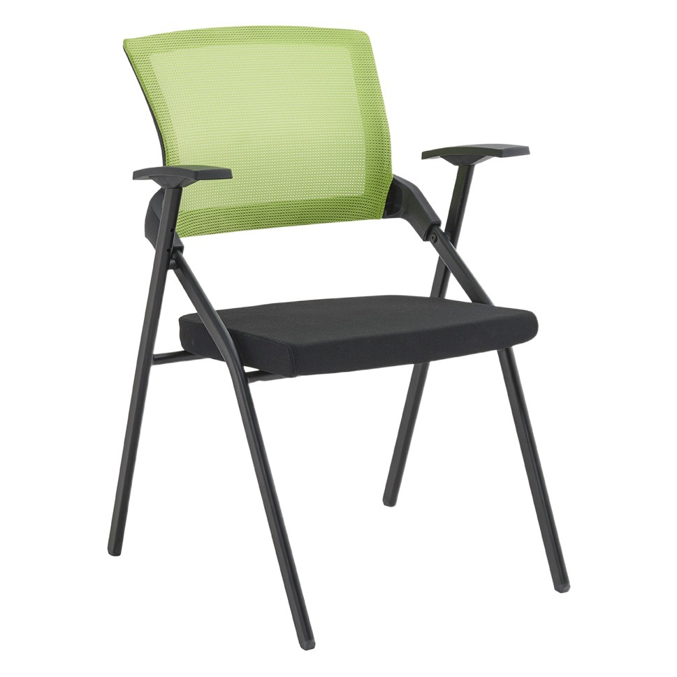Yuqiang Simple Office Chair with Writing Board, Training Staff Chair, Foldable Mesh Computer Chair with Wheels, Leisure Chair