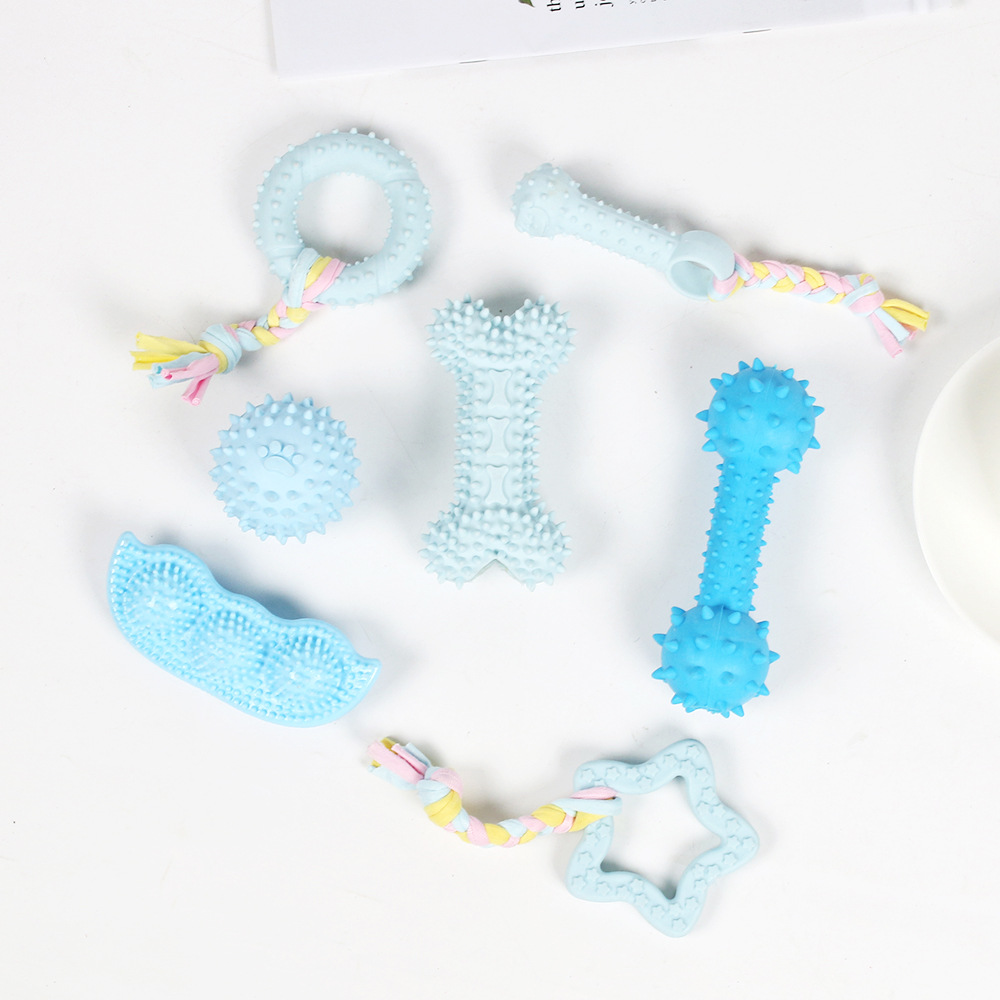 Juguete para mascotas de TPR de gran venta transfronterizo, palo de dentición para perros para entretenimiento, juguete de autoentretenimiento para cachorros duradero y resistente a las mordidas.