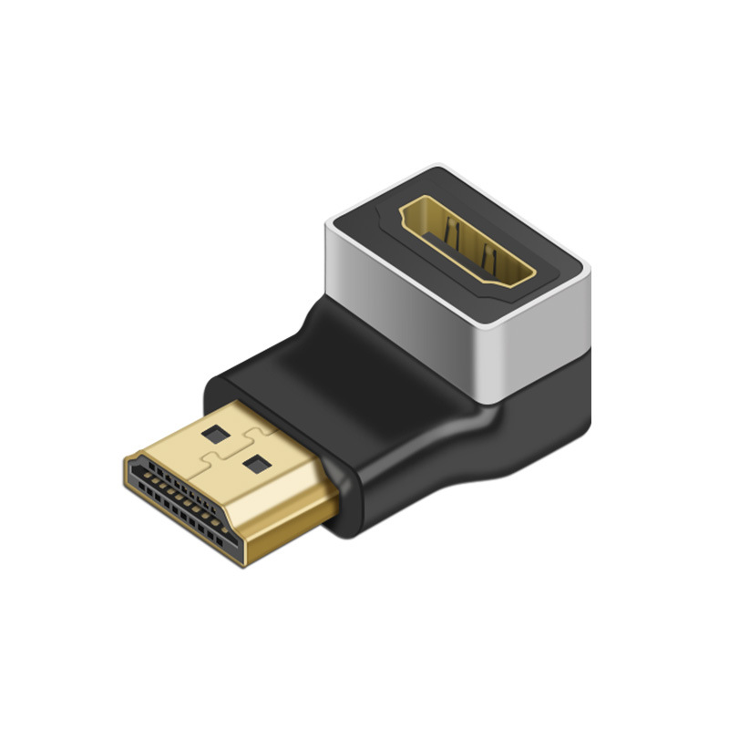 HDMI hembra a hembra Adaptador 8K macho a hembra 4K HD transmisión codo ángulo recto extensión conexión transmisión señal estable