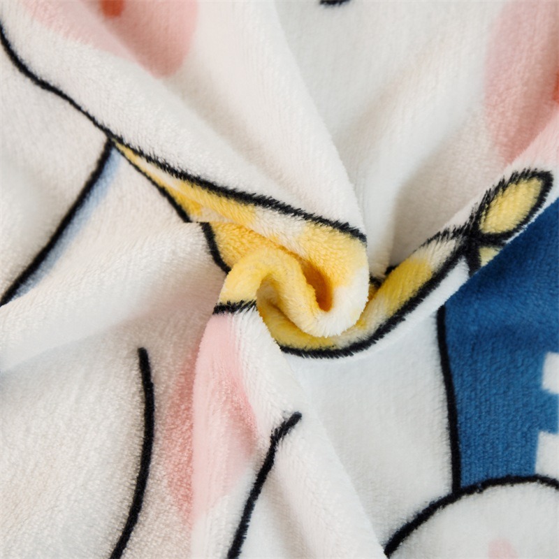 Nórdico flange mantas de peluche doble cara gruesa animación cuatro estaciones mantas de sofá general mantas de siesta mantas de piel