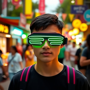 led luminous glasses wireless bar disco blinds glasses two-color EL cold light glasses dance atmosphere props