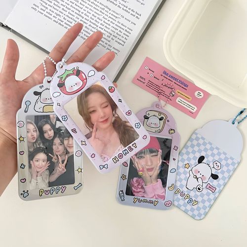Original cute little Puppy 3-inch PVC card holder student girl heart small card random card storage card bag card holder