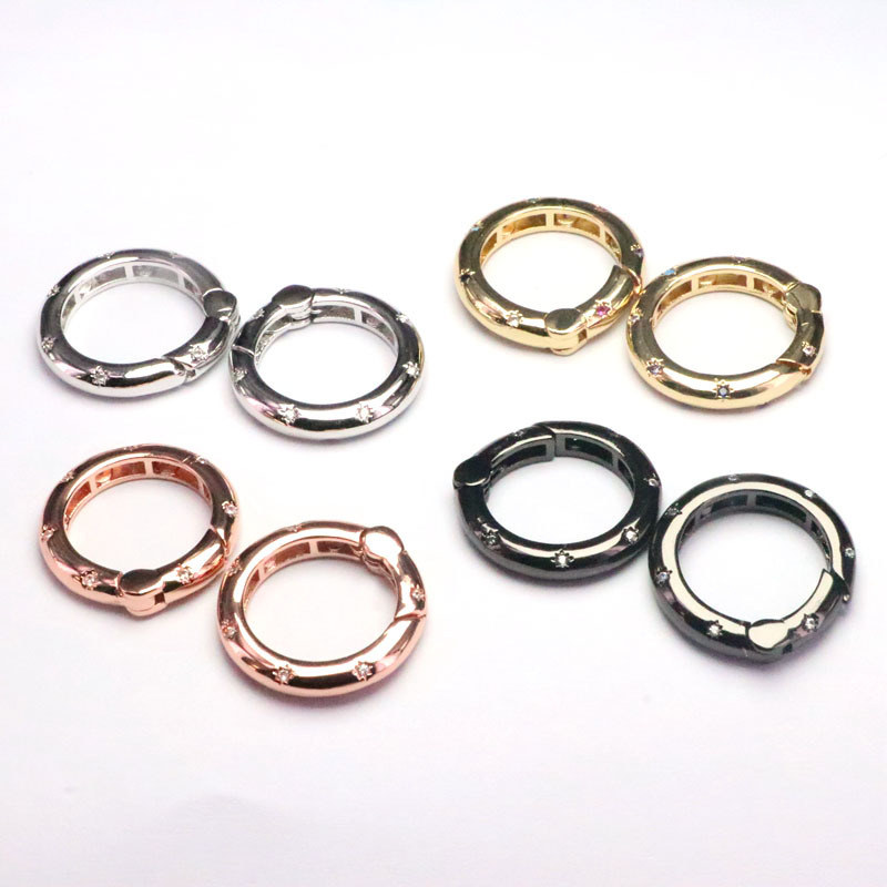 DIY bag accessories copper goldplated round opening spring bucklepicture1