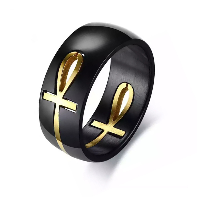 7g Weight Rings Classification 12, 7, 8 Ring Size Casual Simple Style Cross Stainless Steel Plating Hollow Out Rings