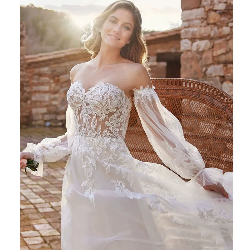 Кружевное свадебное платье, декорированный корсет-бюстье, для импорта, европейский стиль