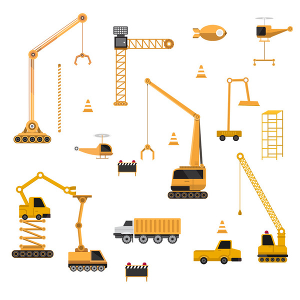 Construction site of the engineering vehicle construction site wall…