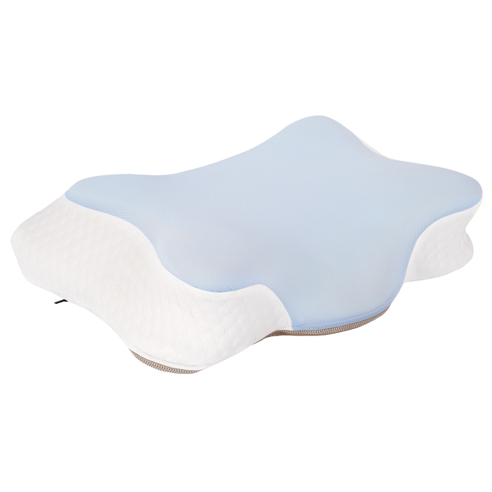 Algodón de memoria personalizado transfronterizo almohada inflable almohada cervical almohada de memoria de rebote lento almohada de bolsa de aire de viaje de almacenamiento portátil image 5