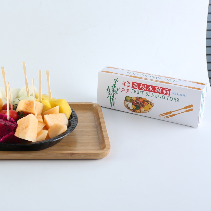 Tenedores de fruta de alta gama, de acero inoxidable, desechables, para el hogar, creativos, bonitos, palillos para fruta, tenedores de fruta portátiles con caja de almacenamiento.