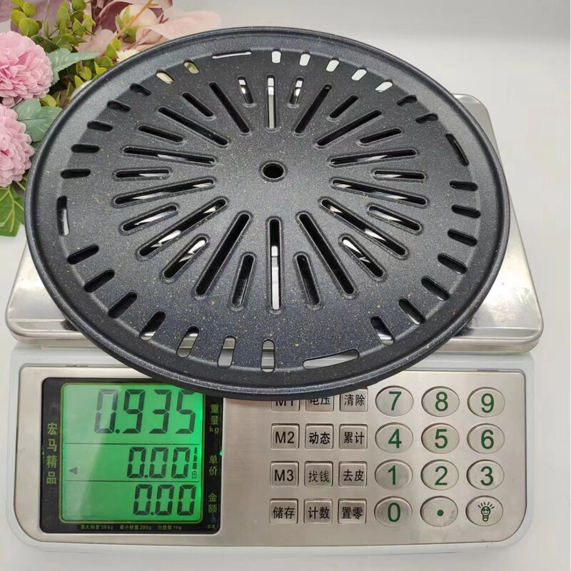 Korean-style barbecue plate 330mm commercial grill plate series round non-stick charcoal teppanyaki grill plate Korean-style barbecue plate 330mm commercial grill plate series round non-stick charcoal teppanyaki grill plate