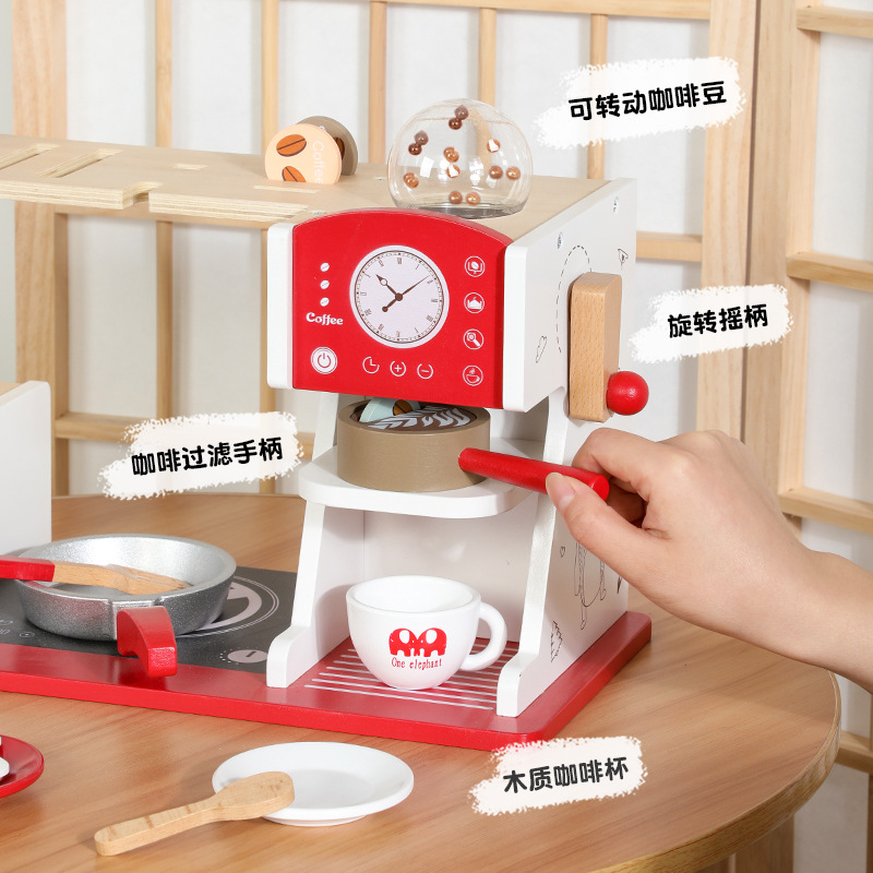 Postres para niños, desayuno, cocina pequeña de madera, juguete, mini simulación, juego de cocina, pan