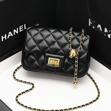 香港代购包包女2023新款潮小香风皮方胖子菱格链条夏天斜挎小包