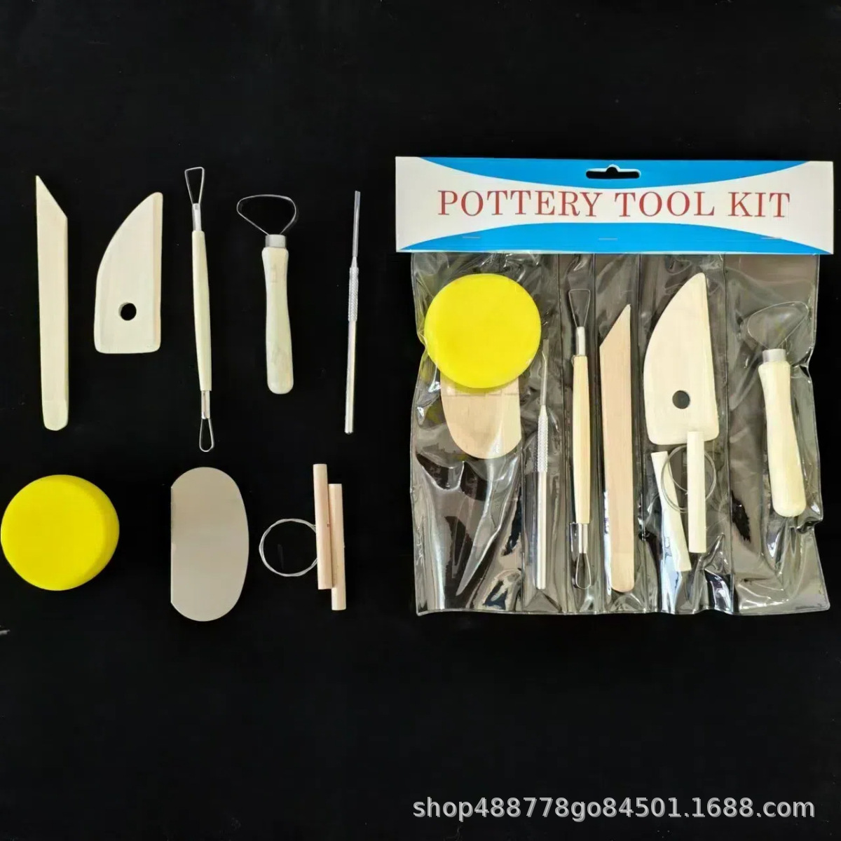 Herramientas de escultura de arcilla de venta directa transfronteriza, herramientas de cerámica de ocho piezas, herramientas de plástico de arcilla súper, herramientas de cerámica de arcilla de bricolaje