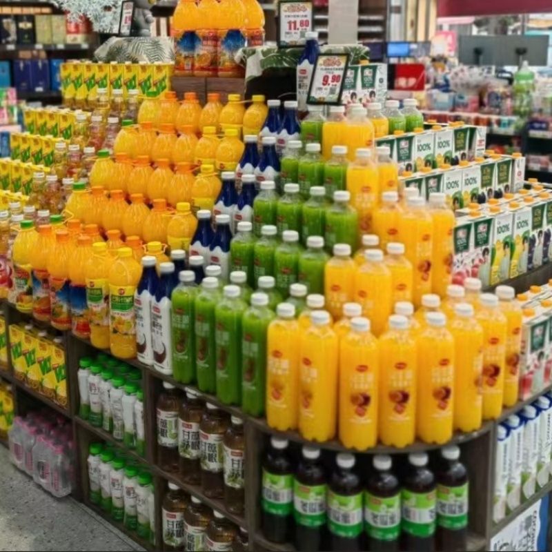 超市陈列木盒地堆木箱木质组合展示架六边形促销美陈情景道具陈列