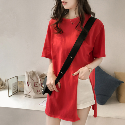 Women's Loose T-Shirts with Slits for 2025, Stylish and Slimming, Suitable for Larger Sizes