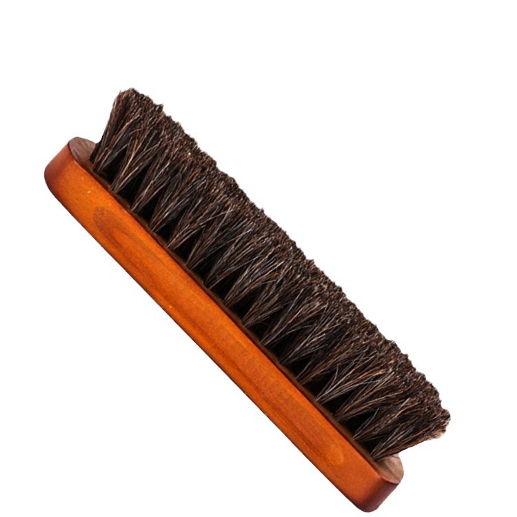 [2 bolsas] madera maciza melena cepillo de zapatos de cuero grande cepillo de zapatos cepillo suave caballo cepillo de pelo cepillo de pulido traje