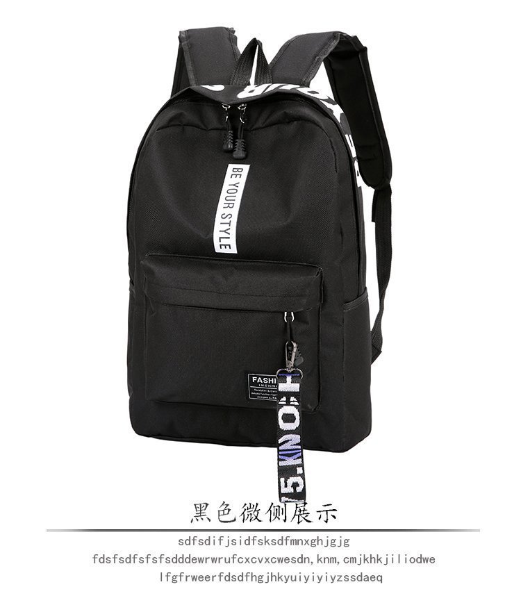 2026er koreanische Schultertasche mit Buchstabenmotiv für Jungen und Mädchen, Mittel- und Oberschüler, Schultasche für Damen mit großem Fassungsvermögen, Campus-Segeltuch-Rucksack