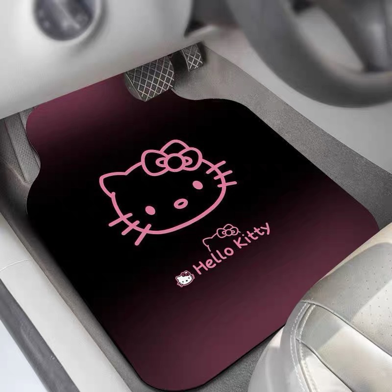 Hello Kitty simple border diatomite car floor mats, available in multiple sizes, water-absorbent car floor mats